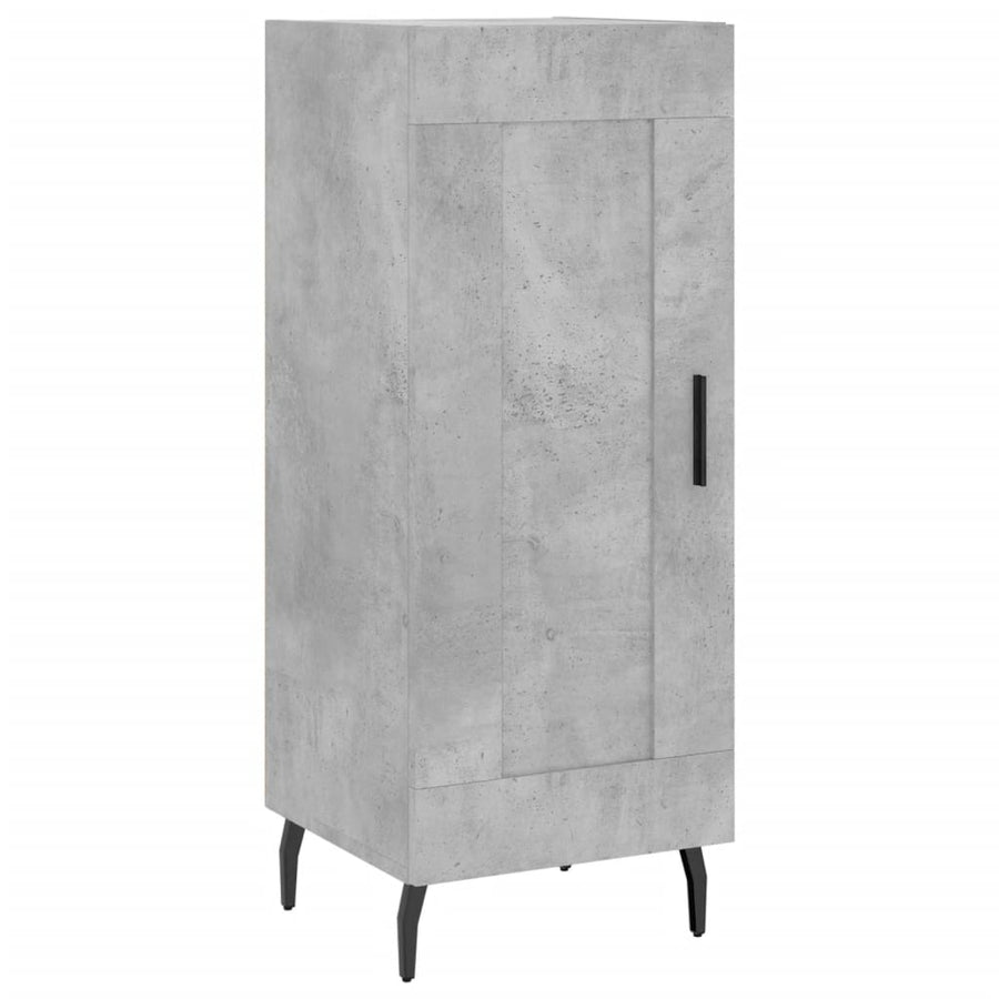 Hoge Kast 34,5X34X180 Cm Bewerkt Hout Betongrijs