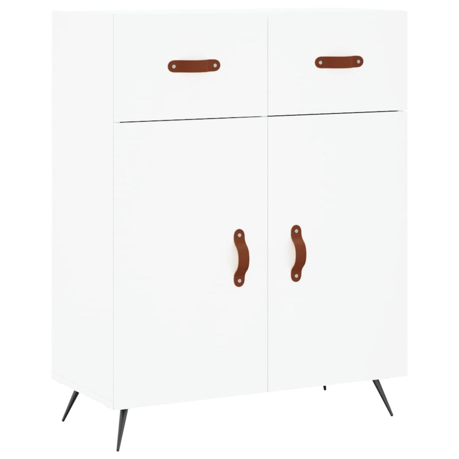 Hoge Kast 69,5X34X180 Cm Bewerkt Hout Wit