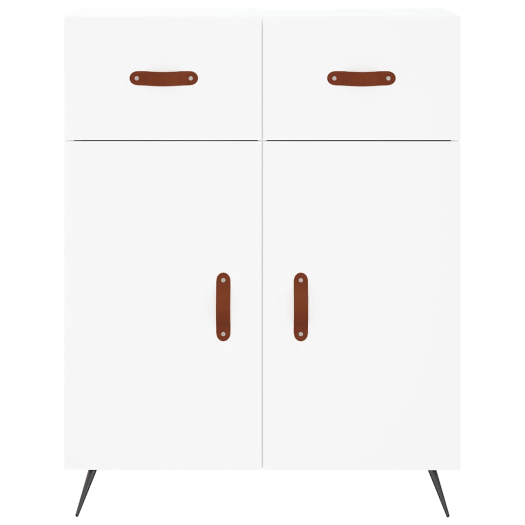 Hoge Kast 69,5X34X180 Cm Bewerkt Hout Wit