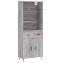 Hoge Kast 69,5X34X180 Cm Bewerkt Hout Grijs Sonoma Eikenkleurig