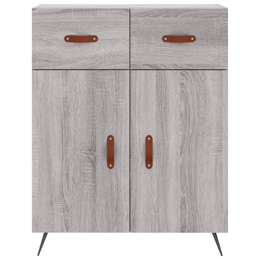 Hoge Kast 69,5X34X180 Cm Bewerkt Hout Grijs Sonoma Eikenkleurig