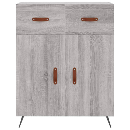 Hoge Kast 69,5X34X180 Cm Bewerkt Hout Grijs Sonoma Eikenkleurig