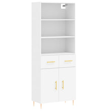 Hoge Kast 69,5X34X180 Cm Bewerkt Hout Wit
