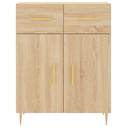 Hoge Kast 69,5X34X180 Cm Bewerkt Hout Sonoma Eikenkleurig