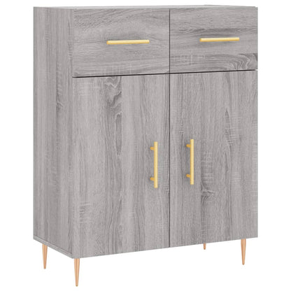 Hoge Kast 69,5X34X180 Cm Bewerkt Hout Grijs Sonoma Eikenkleurig