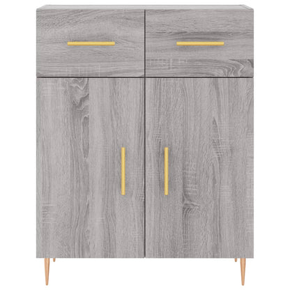 Hoge Kast 69,5X34X180 Cm Bewerkt Hout Grijs Sonoma Eikenkleurig
