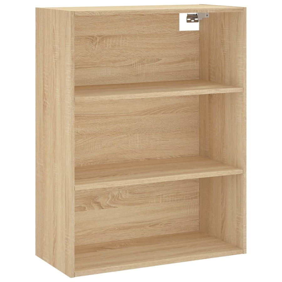 Hoge Kast 69,5X34X180 Cm Bewerkt Hout Kleurig Sonoma eiken