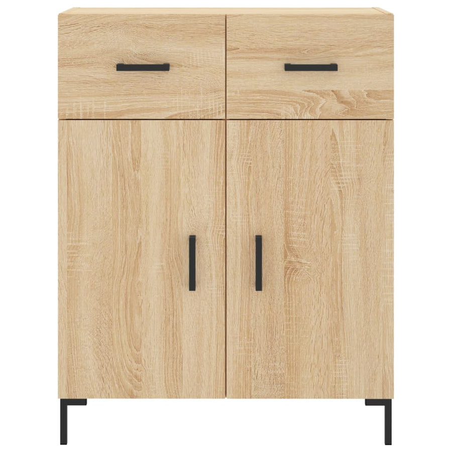 Hoge Kast 69,5X34X180 Cm Bewerkt Hout Kleurig Sonoma eiken