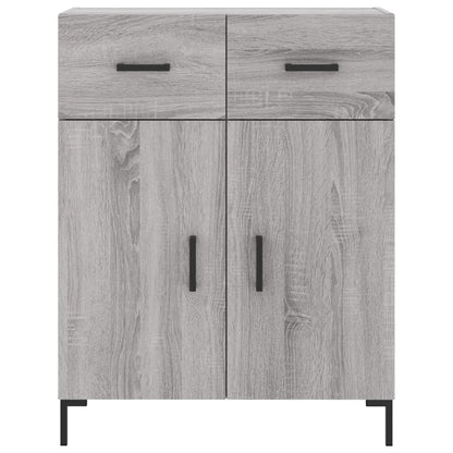 Hoge Kast 69,5X34X180 Cm Bewerkt Hout Eikenkleurig Grijs sonoma