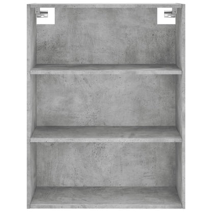 Hoge Kast 69,5X34X180 Cm Bewerkt Hout Betongrijs