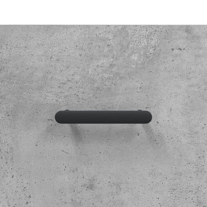 Hoge Kast 69,5X34X180 Cm Bewerkt Hout Betongrijs
