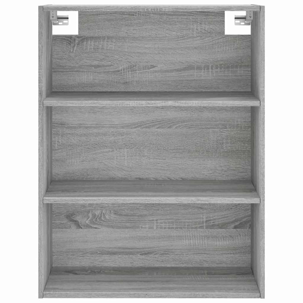 Hoge Kast 69,5X34X180 Cm Bewerkt Hout Eikenkleurig Grijs sonoma