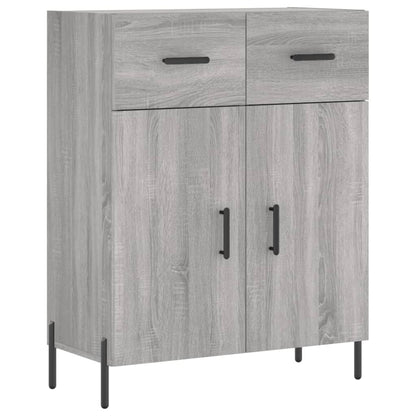 Hoge Kast 69,5X34X180 Cm Bewerkt Hout Eikenkleurig Grijs sonoma