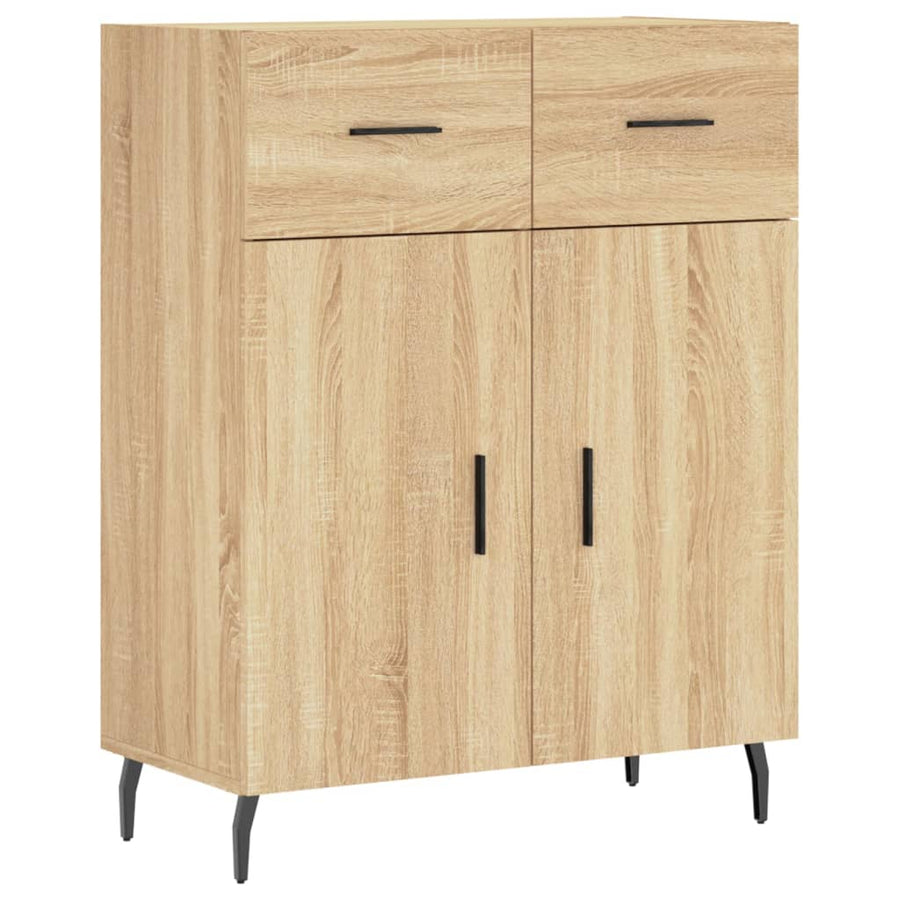 Hoge Kast 69,5X34X180 Cm Bewerkt Hout Kleurig Sonoma eiken