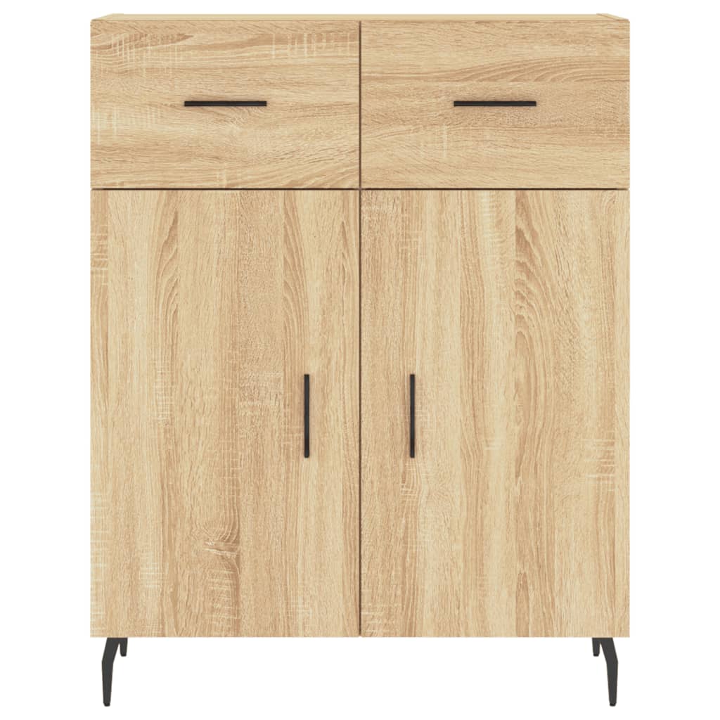 Hoge Kast 69,5X34X180 Cm Bewerkt Hout Kleurig Sonoma eiken