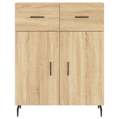Hoge Kast 69,5X34X180 Cm Bewerkt Hout Kleurig Sonoma eiken