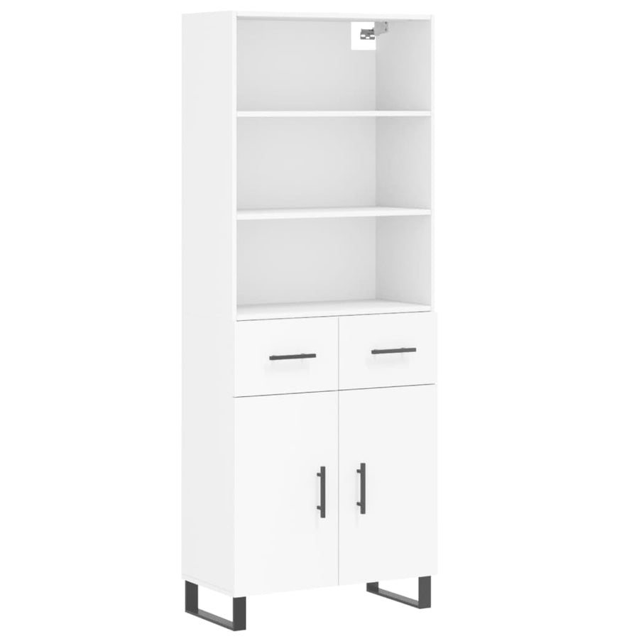 Hoge Kast 69,5X34X180 Cm Bewerkt Hout Wit