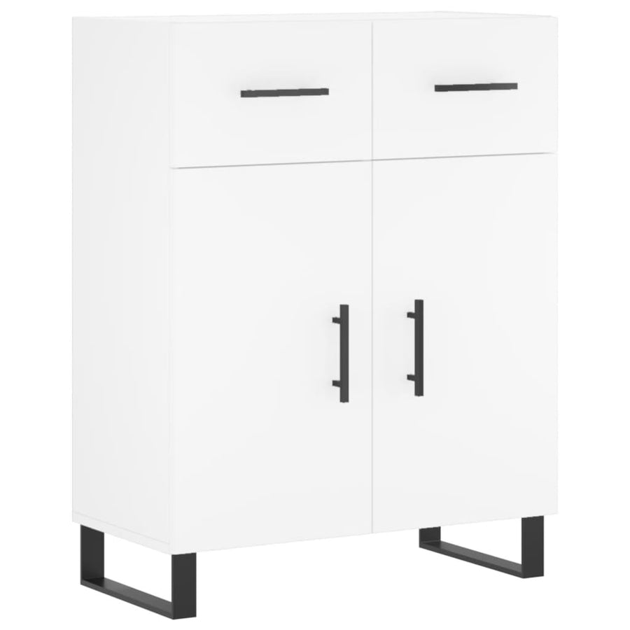 Hoge Kast 69,5X34X180 Cm Bewerkt Hout Wit