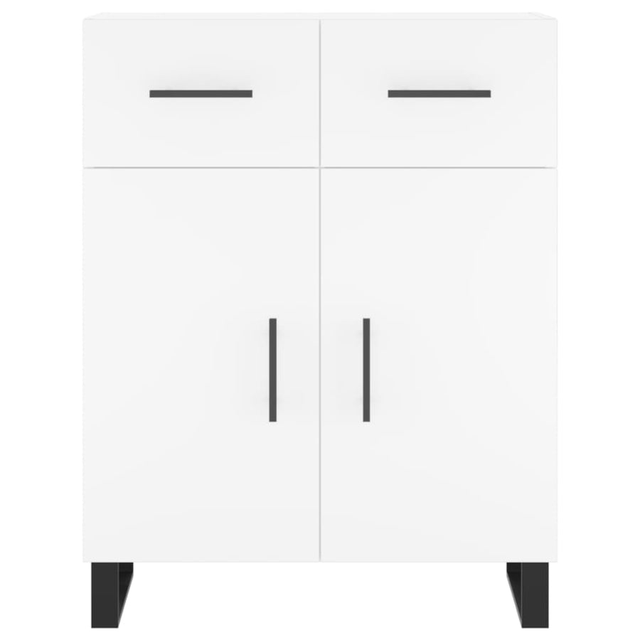 Hoge Kast 69,5X34X180 Cm Bewerkt Hout Wit