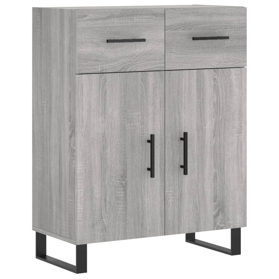 Hoge Kast 69,5X34X180 Cm Bewerkt Hout Grijs Sonoma Eikenkleurig