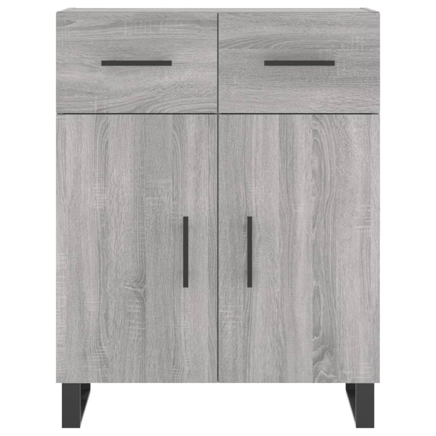 Hoge Kast 69,5X34X180 Cm Bewerkt Hout Grijs Sonoma Eikenkleurig