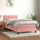 Boxspring met matras 80x200 cm roze fluweel