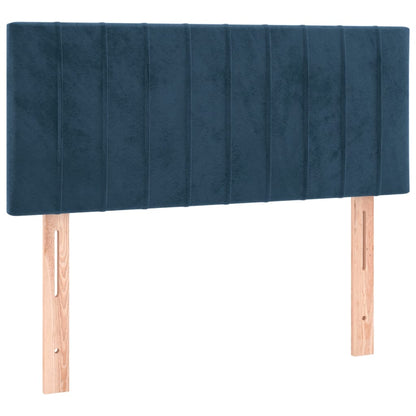 Boxspring met matras fluweel donkerblauw 90x200 cm 90 x 200 cm Donkerblauw