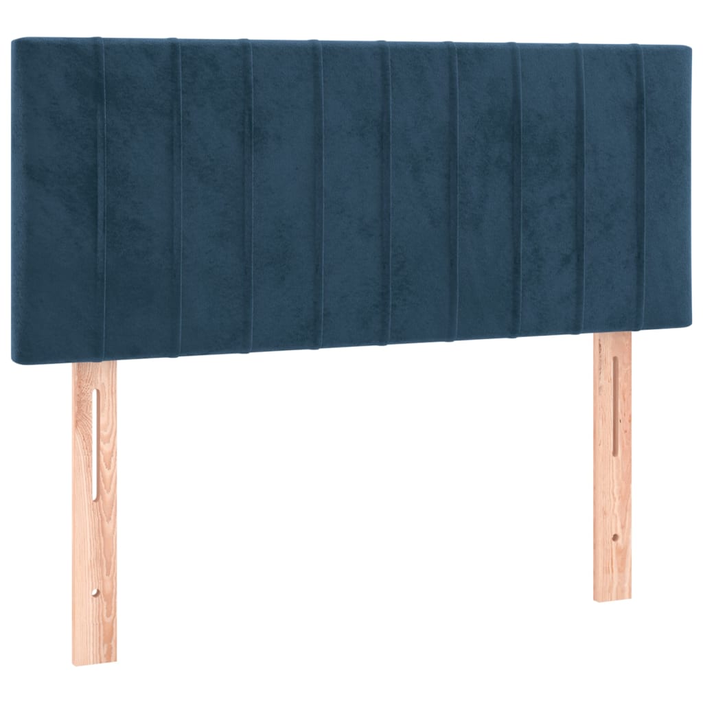 Boxspring met matras fluweel donkerblauw 100x200 cm 100 x 200 cm Donkerblauw