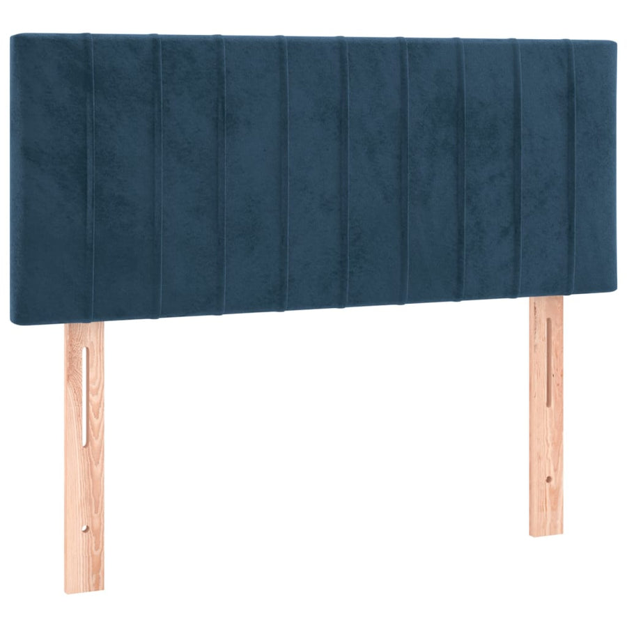 Boxspring met matras fluweel donkerblauw 100x200 cm 100 x 200 cm Donkerblauw