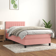 Boxspring met matras 100x200 cm roze
