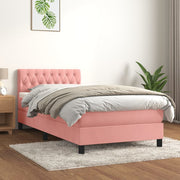 Boxspring met matras 90x190 cm roze
