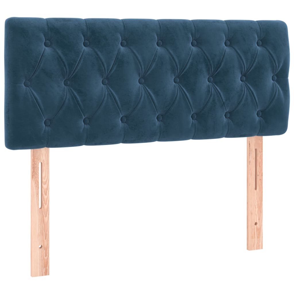 Boxspring met matras fluweel donkerblauw 120x200 cm 120 x 200 cm Getuft ontwerp