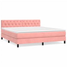 Boxspring Met Matras Fluweel Roze 160 x 200 cm Getuft ontwerp