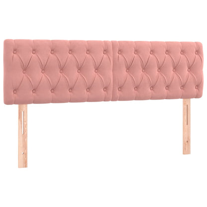 Boxspring Met Matras Fluweel Roze 160 x 200 cm Getuft ontwerp