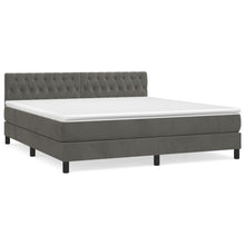 Boxspring Met Matras Fluweel Donkergrijs 180 x 200 cm Getuft ontwerp