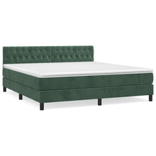 Boxspring Met Matras Fluweel Donkergroen 180 x 200 cm Getuft ontwerp