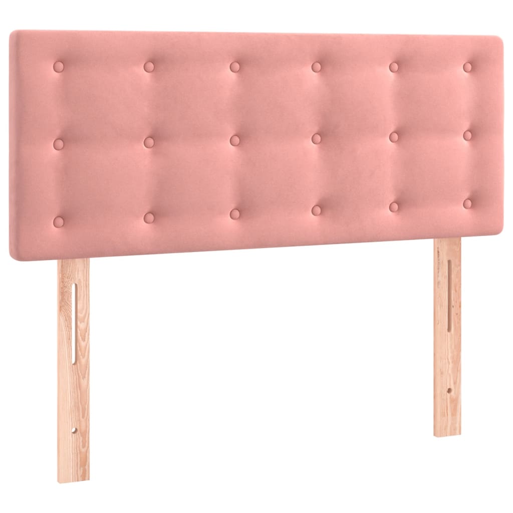 Boxspring Met Matras Fluweel Roze 120 x 200 cm Knopen