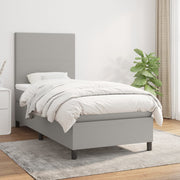 Boxspring met matras 100x200 cm lichtgrijs
