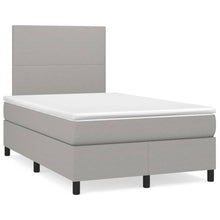Boxspring Met Matras Stof Lichtgrijs 120 x 200 cm Effen ontwerp