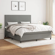 Boxspring 160x200 cm stof donkergrijs