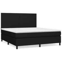 Boxspring Met Matras Stof Zwart 160 x 200 cm Effen ontwerp