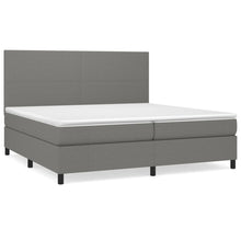 Boxspring Met Matras Stof Donkergrijs 200 x 200 cm Effen ontwerp