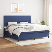 Boxspring met matras 200x200 cm blauw