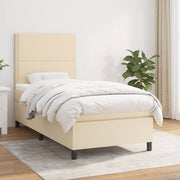 Boxspring crème 90x190 cm met matras