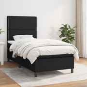 Boxspring met matras 100x200 cm zwart