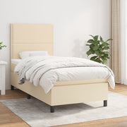 Boxspring 100x200 cm crème met matras