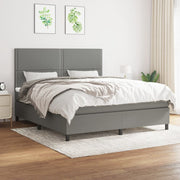 Boxspring 180x200 cm donkergrijs met matras