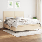 Boxspring 180x200 cm crèmekleurig met matras
