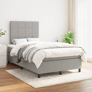 Boxspring met matras 120x200 cm lichtgrijs