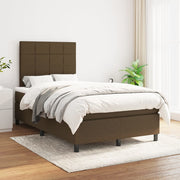 Boxspring 120x200 cm donkerbruin stof